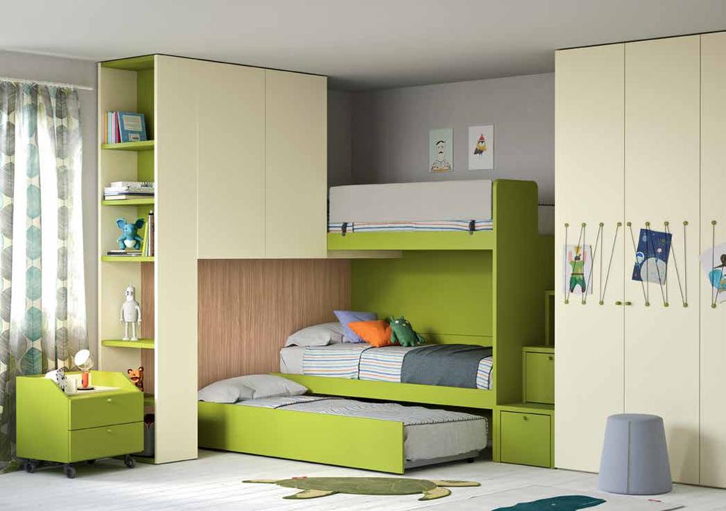 LETTI A SOPPALCO / LOFT BEDS space 17 free-system letto soppalco ad angolo /