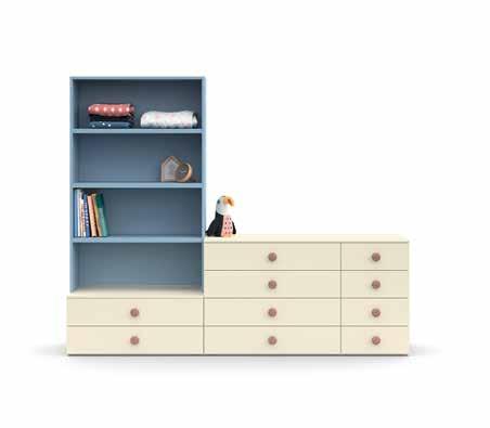 Base, top and storage units can be stacked and set side by side however you want, so everything can be tidied away.