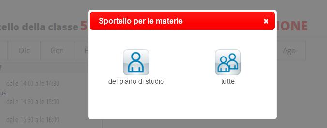 Si veda l esempio seguente: il giorno 7 ottobre sono programmati sportelli di inglese con prof.