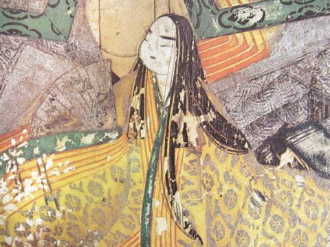 Fig.3 Esempio di bellezza femminile di epoca Heian tratto dai Genji monogatari emaki 源氏物語絵巻 (Rotoli illustrati del Genji monogatari).