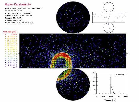 Teoria Approccio sperimentale Conclusioni Apparizione Sparizione T2K: Tracking e discriminazione ν e /ν µ a SK In acqua (n 1.33) una particella carica emette luce Cerenkov se p > m n2 1 (p p > 1.