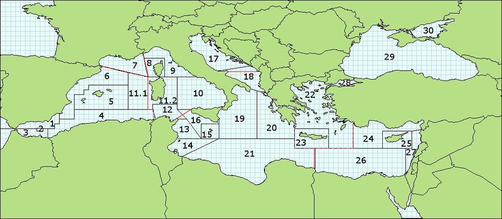 B) Mappa delle CGPM GSA (CGPM, 2009)