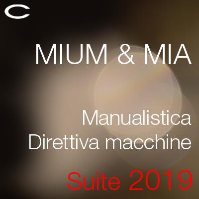 MIUM & MIA 2019 Manualistica macchine CE SUITE New 2019 MIUM - Manuale Istruzioni Uso