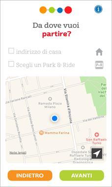 Come Registrarsi 8. Inserisci l indirizzo da cui parti per andare a lavoro (es. il tuo domicilio) selezionando la voce «indirizzo di casa».