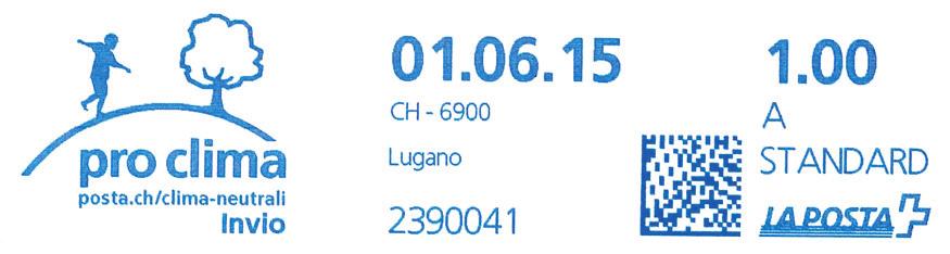 L impronta di affrancatura contiene una serie di dati quali numero apparecchio, luogo e data dell impostazione, importo di affrancatura e prodotto postale scelto.