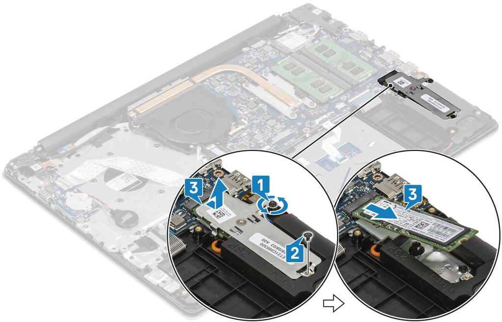 Rimozione dell'unità a stato solido M.2 2280 o memoria Intel Optane (opzionale) Prerequisiti 1 Seguire le procedure descritte in Prima di effettuare gli interventi sui componenti interni del computer.