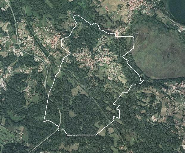 figura 1-1 _ foto aerea del comune di Bregano (fonte: Google Maps) Il contesto comunale è caratterizzato dalla forte presenza di aree boscate e pioppeti che, occupando il 72 del territorio di