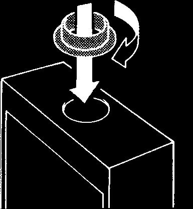 4) Aprire il carrello aspirante. Bloccare definitivamente serrando le Viti Vf dal sotto della Cappa. (fig.