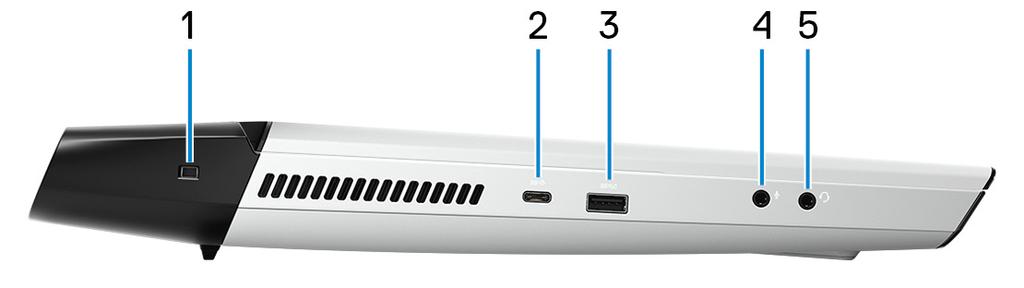 2 Porta Thunderbolt 3 (porta USB di tipo C) Supporta USB 3.1 Gen2, DisplayPort 1.