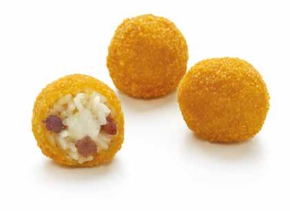 Arancino ai 4 Formaggi ARA3567 ARA1448 g 1000 g 1000 g g 70 25 Arancino bianco