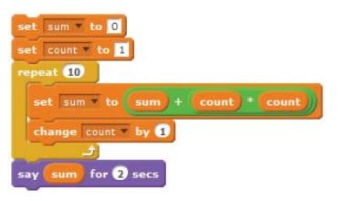 TODO Scriver un programma che calcola e visualizza la somma di tutti gli interi tra 1 e 20.