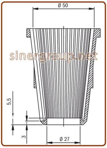 per cabinato Luxury I Pozzetto salamoia addolcitore Ø 100-86 cm.