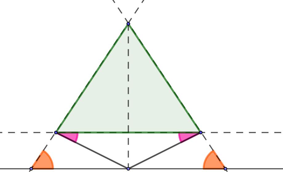 PROBLEMA GEOMETRICO Dato il triangolo isoscele ABC, di base BC, nel semipiano di origine BC che non contiene il triangolo, traccia una parallela a BC.