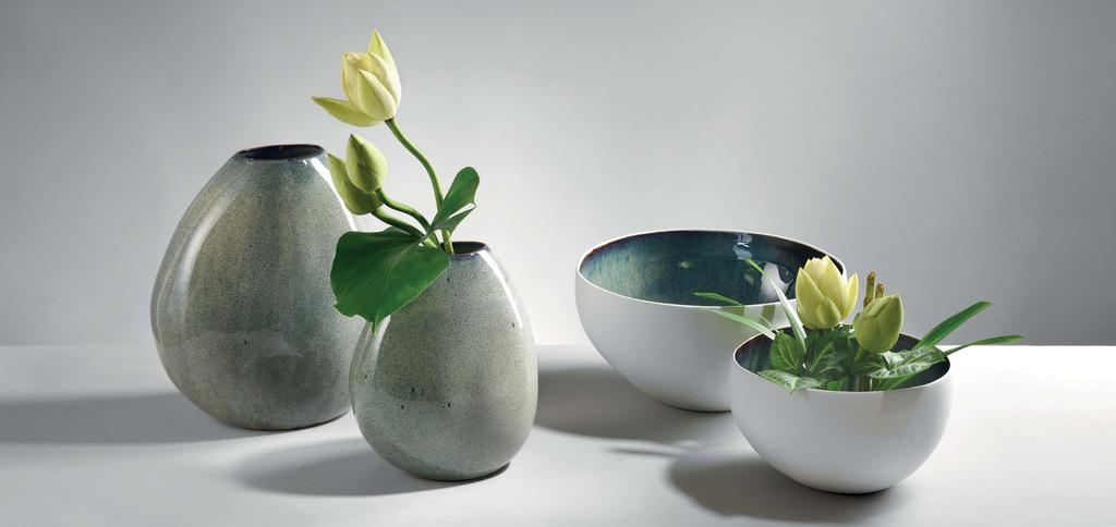 CERAMICA avalon melange O1441- ciotola in ceramica ceramic bowl 26,5x25,5x15 h. cm. 60,5 O1442 - ciotola in ceramica ceramic bowl 36,5x36x18 h. cm. 124,3 O1447 - vaso in ceramica ceramic vase 23x17,5x26,5 h.