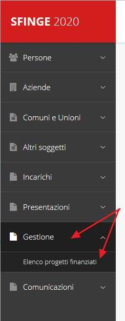 Elenco Progetti Finanziati Una volta che il proprio progetto è