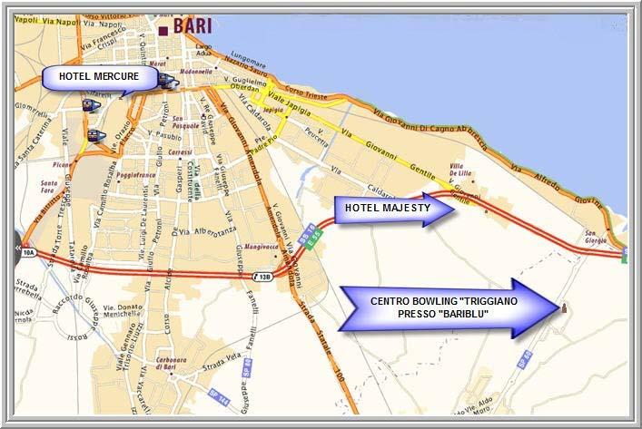 MAPPA DEL BOWLING TRIGGIANO (BA) Per raggiungere il Centro Bowling TRIGGIANO prendere l uscita S.