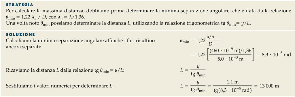 tra due oggetti perché possano essere visti come