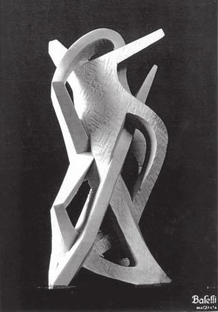 1953 SCULTURA Ritmi di danza s 117 Legno di ancetà intagliato a tutto tondo 50x20x20 Collezione privata Bologna ART CLUB Mostra Nazionale Arte Astratta, Brigata Amici dell'arte, Macerata, Macerata,