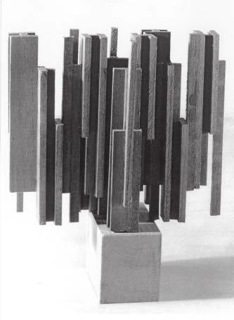 1961 SCULTURA s 250 Scultura in listelli di legno assemblati (bozzetto)
