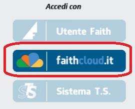 informazioni presenti nel software Faith e potranno operare con i vostri identificativi e permessi ACCESSO TRAMITE SISTEMA TS Per utilizzare le credenziali del SistemaTS, per accedere a Faith