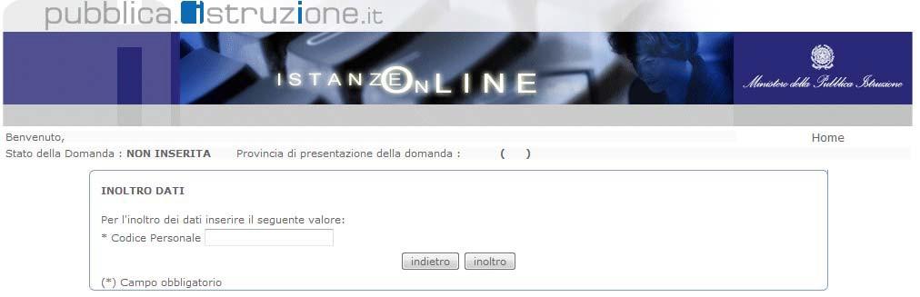 4.4 INOLTRO DELLA DOMANDA Una volta inseriti i dati la fase successiva è inoltrare i dati: Ogni inoltro avrà l effetto di salvataggio dei dati acquisiti e contemporaneamente di: Produrre un PDF, il