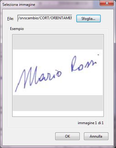 inserire un nome identificativo per la firma; b.