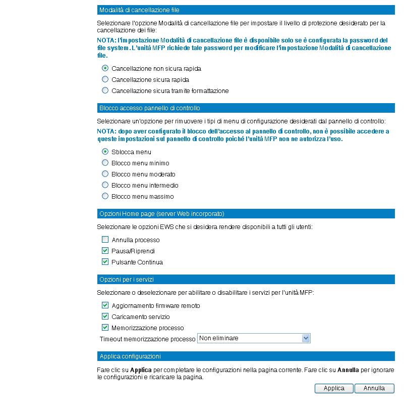 Figura 3-9 Schermata Configura impostazioni di protezione (2 di 2) 38 Capitolo 3