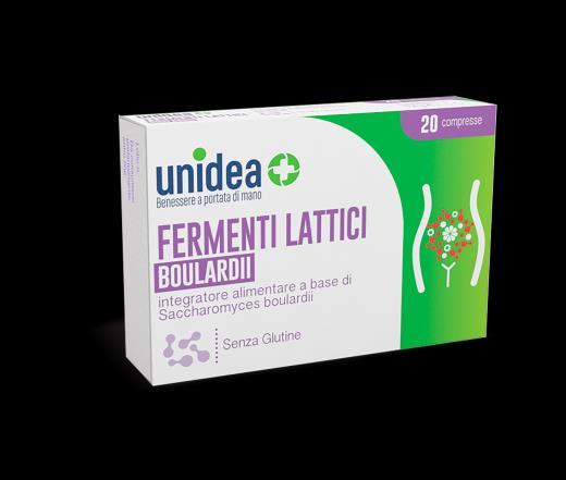 FERMENTI LATTICI BOULARDII 12 Capsule - 974009971 SENZA GLUTINE Fermenti Lattici Boulardii UNIDEA è un integratore alimentare a base di Saccharomyces boulardii, probiotico utile per favorire il