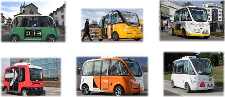 Esempi CH «nuove forme di mobilità» (1) Shuttle-bus autoconducenti in alcune