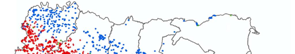 Distribuzione territoriale dei punti di