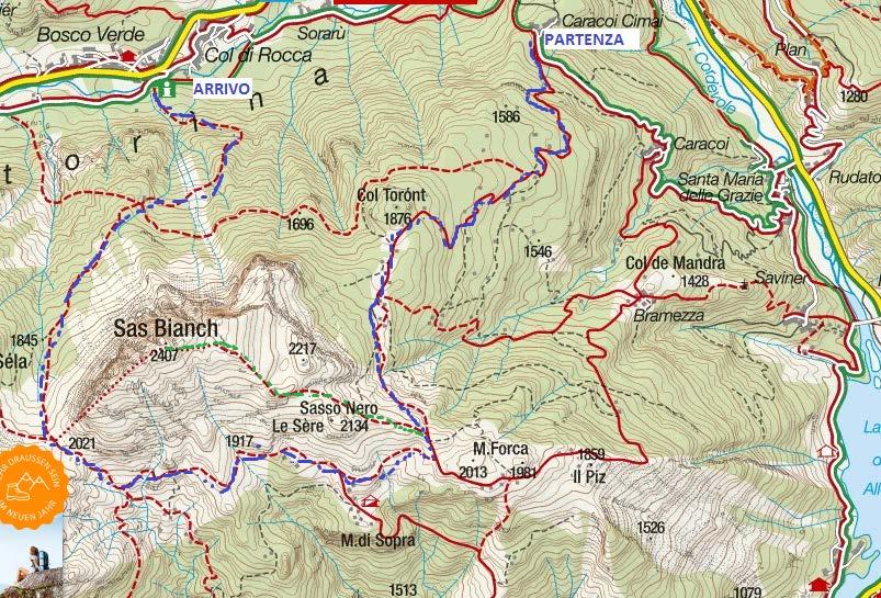 Escursione per tutto il gruppo Zona Sasso Bianco ( livello medio 1200m ); partenza da Caracoi, si raggiunge il Rifugio Sasso Bianco (possibilità di fare la cima