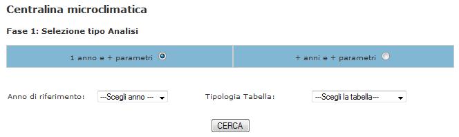 TABELLE MICROCLIMA All interno del Portale Web, nella sezione dei TABELLE MICROCLIMA,