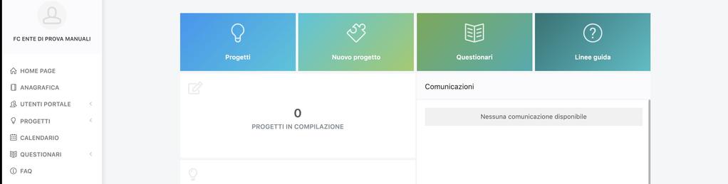 Inserimento progetto -