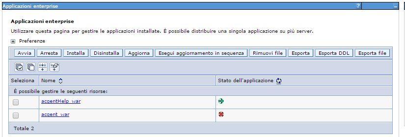 1. Aprire la console di amministrazione di Websphere Application Server, nel seguito referenziato con l'acronimo WAS, digitando nella barra degli indirizzi del browser l'url