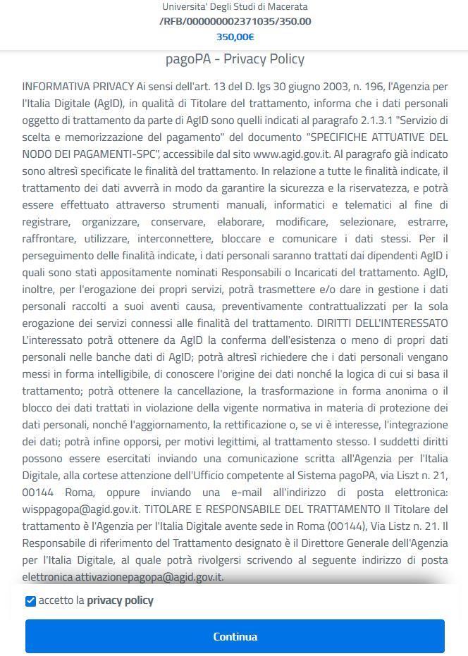 Prendetene visione, scorrete la pagina, spuntate