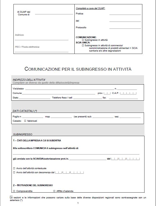 Come utilizzare la modulistica standardizzata I moduli unici