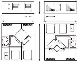 pannelli di mandata ed aspirazione Modello a totale aria esterna, per potenze frigorifere complessive da 5,4kW a 23,5kW e potenze termiche complessive da 8,9kW a 4,4kW alluminio, valvola termostatica