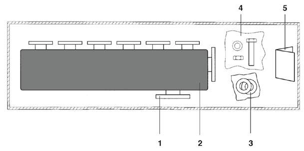 Collettore 3 zone per Moduli 4 MIX e DIR (accessorio) Il collettore 3 zone codice 44739 è previsto per collegare i Gruppi Termici RIELLO a basamento ai