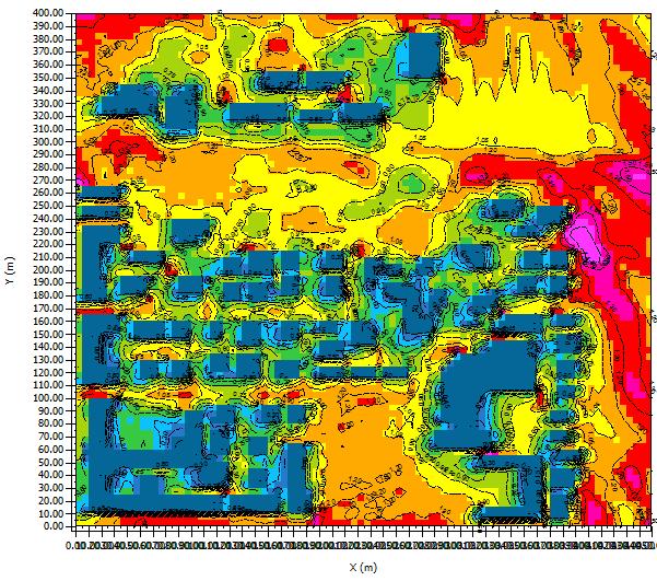 La soluzione progettuale riporta una distribuzione minore rispetto allo stato di fatto e più omogenea, con una riduzione