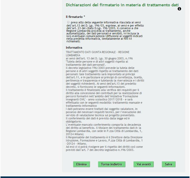 Figura 12 Modulo 3 Altri dati Nel terzo modulo è necessario valorizzare le informazioni in merito ai corsi. Iniziare la compilazione del modulo indicando le sedi di svolgimento dei corsi.