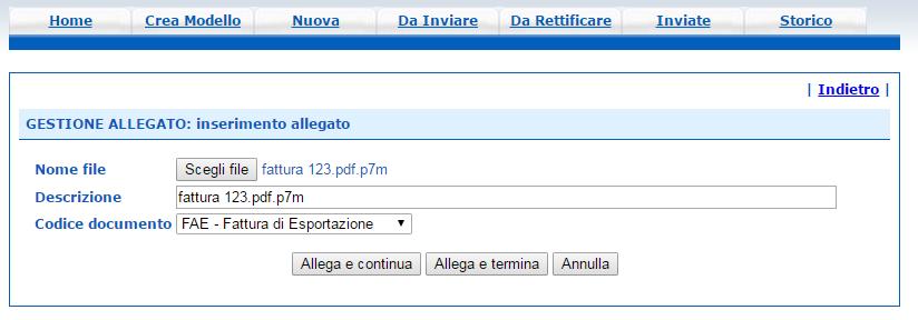 CERT O allegare File dopo aver cliccato Allega, compare questa schermata 1. Selezionare file > Scegli file 2.