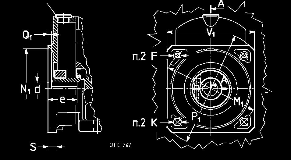 normalizzato IEC nella designazione motoriduttore di catalogo (ved. cap. 3, 11, 13). Per le altre dimensioni motoriduttore ved. cap. 12, 14.