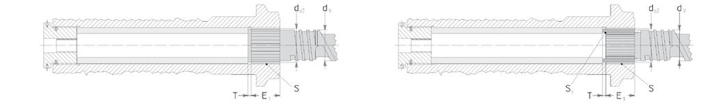 estrusore Design HC: fitting extruder screw with spline profile on extruder opposite side Estrazione vite dal lato opposto estrusore. Screw extraction on extruder opposite side.