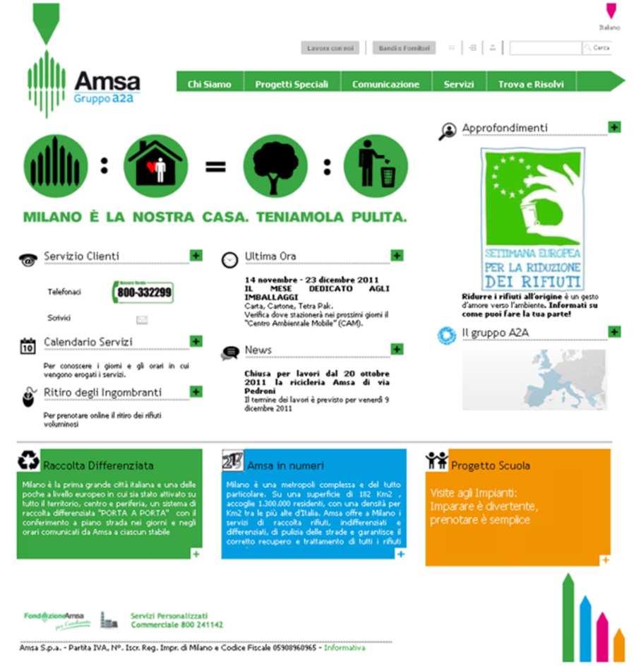 4. Contenitore di idee Sul sito web di Amsa verrà creato un contenitore di idee/informazioni sul tema della riduzione dei rifiuti con alcuni box tematici.