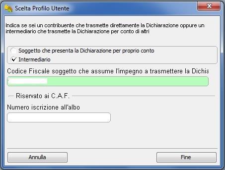 inserendo il codice fiscale del soggetto