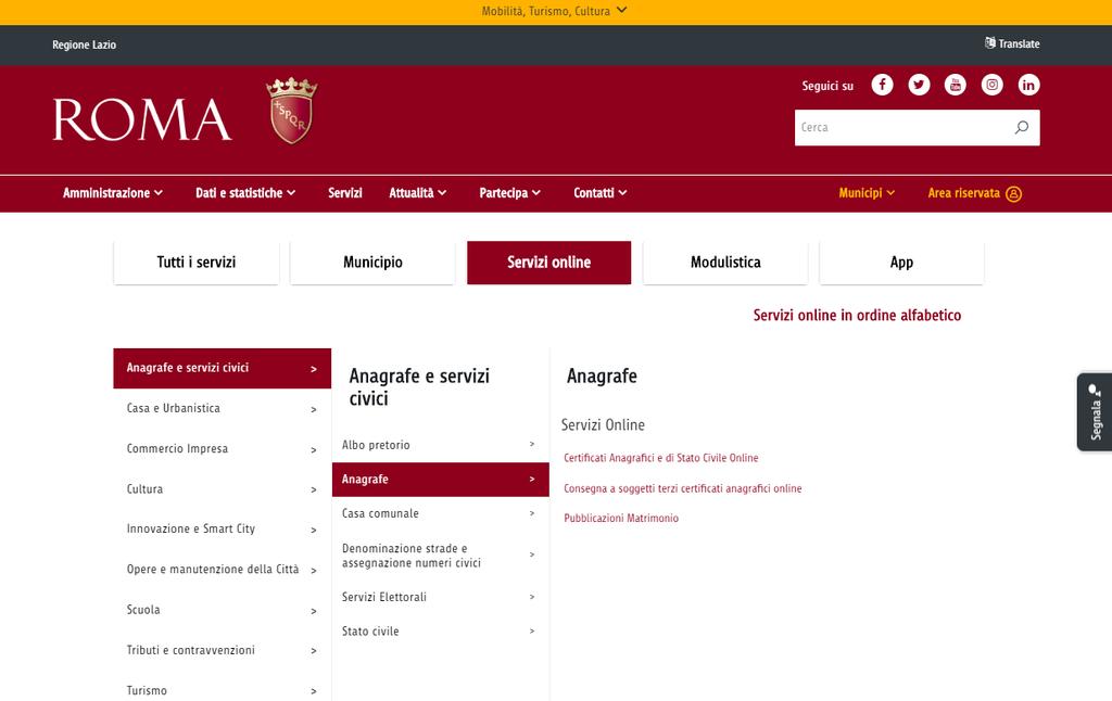 Navigazione semplificata e accessibile Dalla homepage alla «scheda servizio» in 3 click: in passato potevano essere anche > 10) Rivista architettura dell informazione: