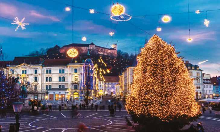 MERCATINI DI NATALE LUBIANA - POSTUMIA - BLED - ZAGABRIA - TRIESTE Lubiana (298 m slm), la capitale della Slovenia, si trova a soli 90 km dal confine con l Italia.