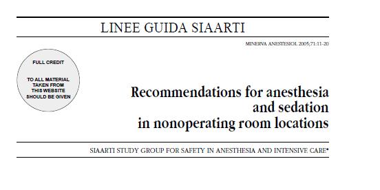 SEDAZIONE: Induzione di uno stato di