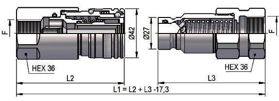 DN22 - BG 4A - ISO 16 IG 1 86 81.5 BSP 1/2" DIN 3852-2-X.2213.112 591 30.2213.113 385 42 86 82 NPT 1/2" ANSI B1.20.3.2213.012 596 30.2213.013 392 42 86 83 BSP 3/4" DIN 3852-2-X.2219.