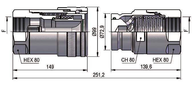 5051.112 4790 5.5051.113 3200 6 NPT 2" ANSI B1.20.3.5051.012 4650 5.5051.013 3110 6 DNP Catalogue 2019 21